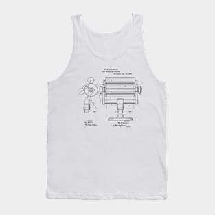 Copy Holder and Blotter Vintage Patent Hand Drawing Funny Novelty Gift Tank Top